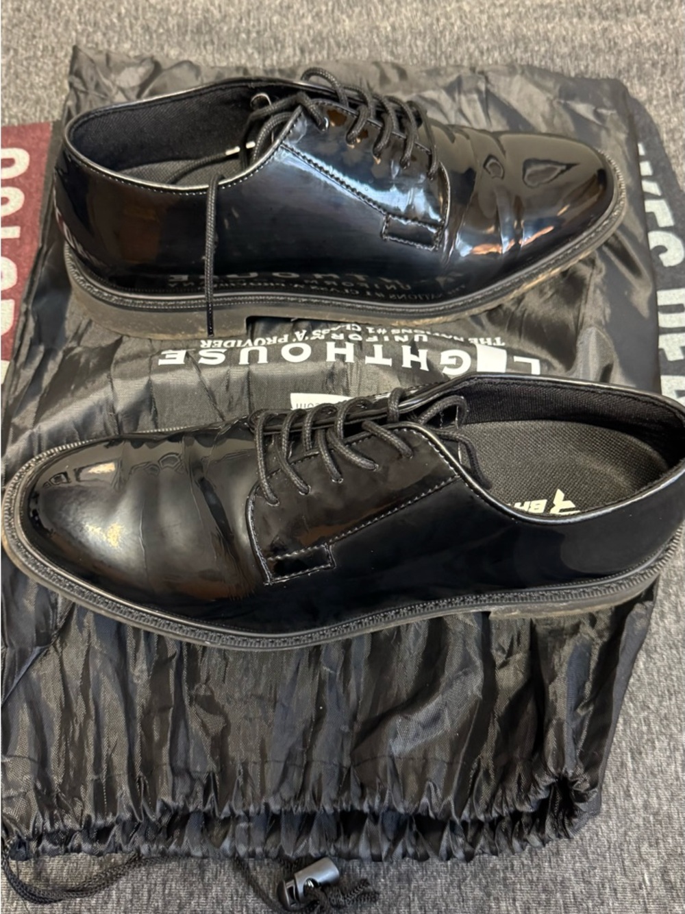 Men's Bates Sentry High Gloss Oxford Shoes - E01842 - Picture 2 of 3